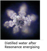 Distilled water after Resonance energising